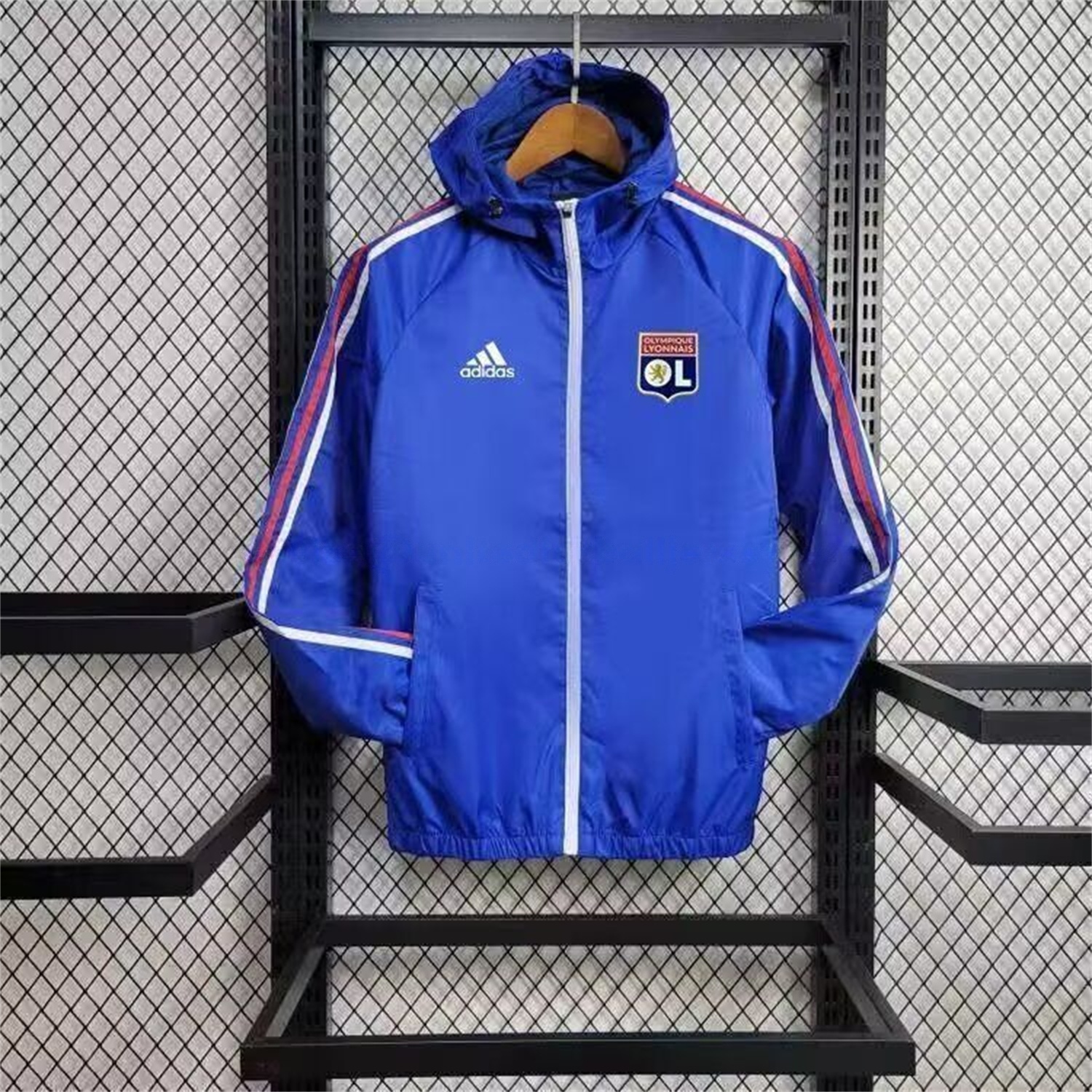 Lyon 25-26 Training Windbreaker Jacket - Blue - UnitedFutballJersey