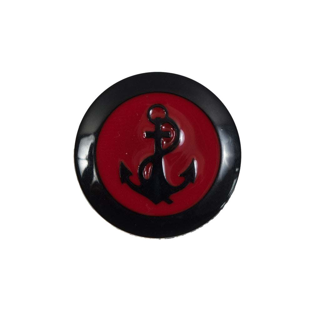 Italian Red and Navy Anchor Shank Back Button - 36L/23mm - Joann Fabrics