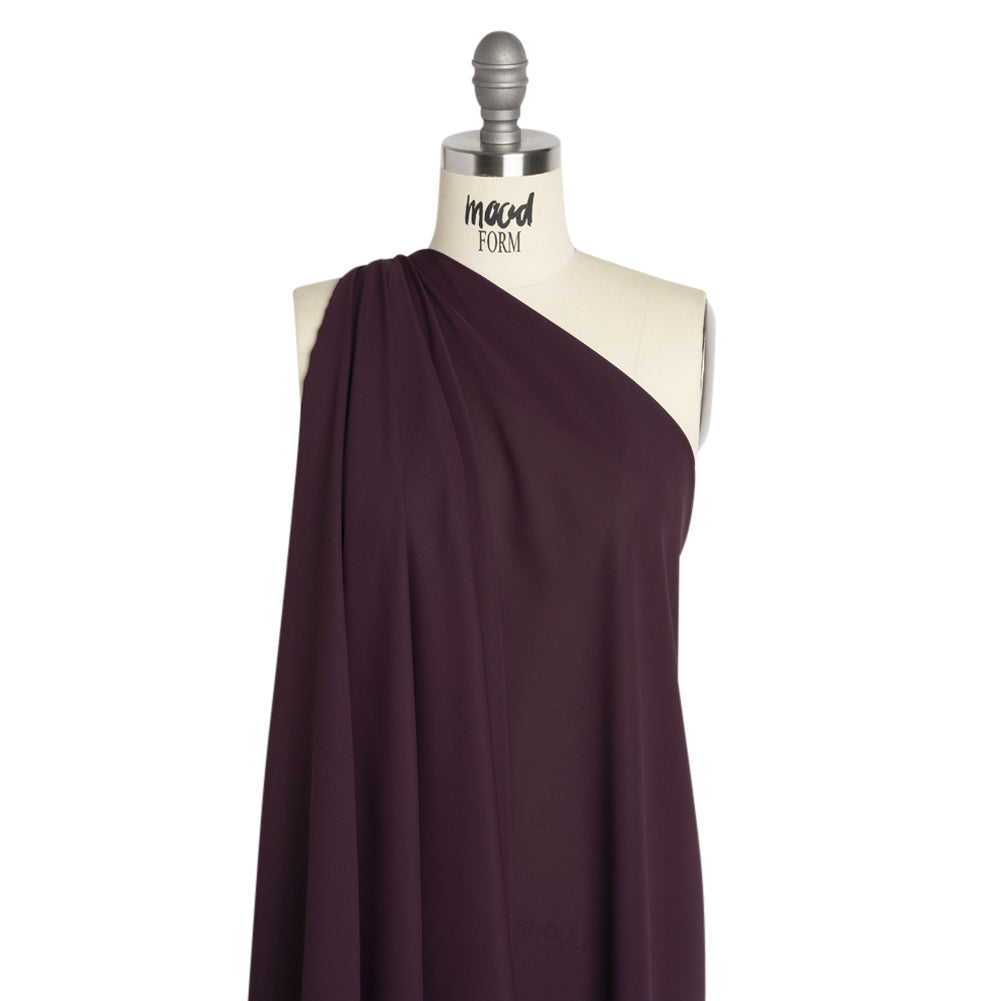 Polyester Double Georgette - Eggplant - Mimosa Collection by Mood - Joann Fabrics