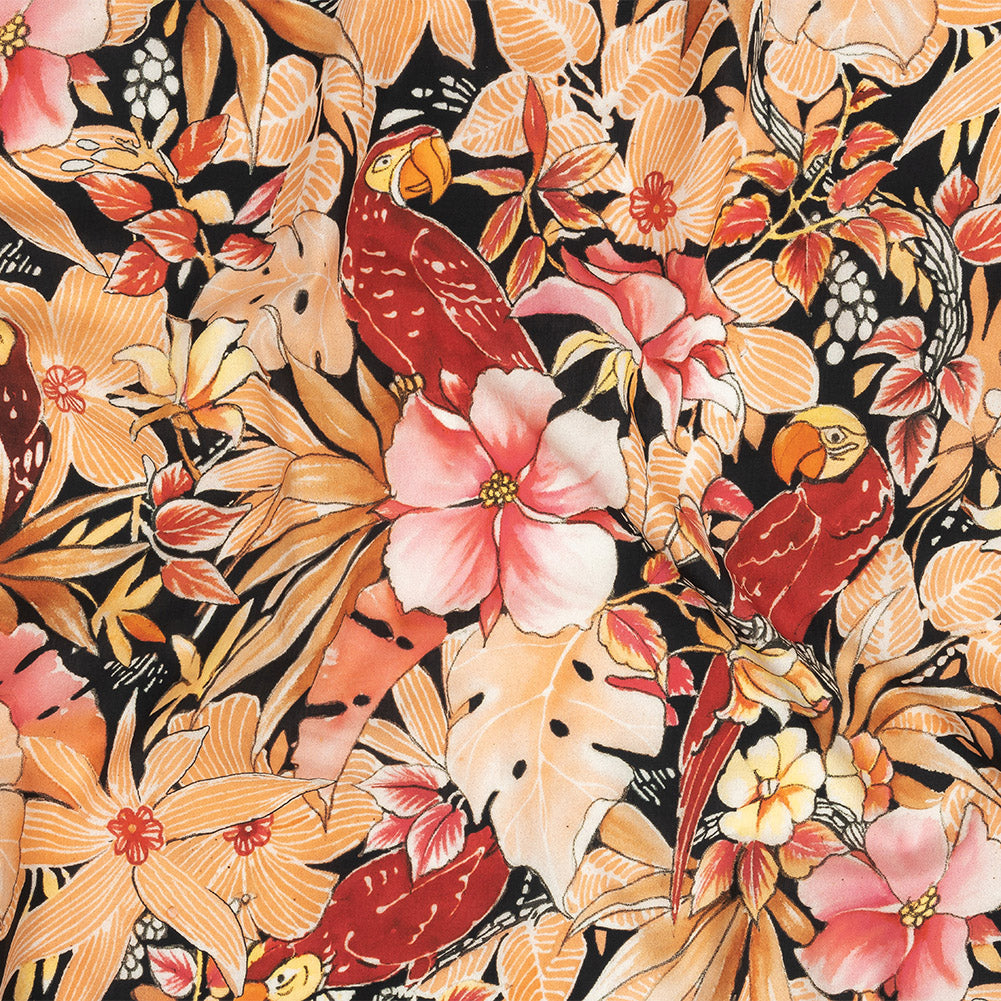 Mood Exclusive Orange Parrotdise Cotton Shirting - Joann Fabrics