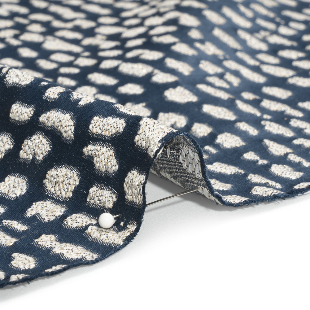Metallic Drapery Jacquard - Ink Spotted Abstract - British Imported - Joann Fabrics
