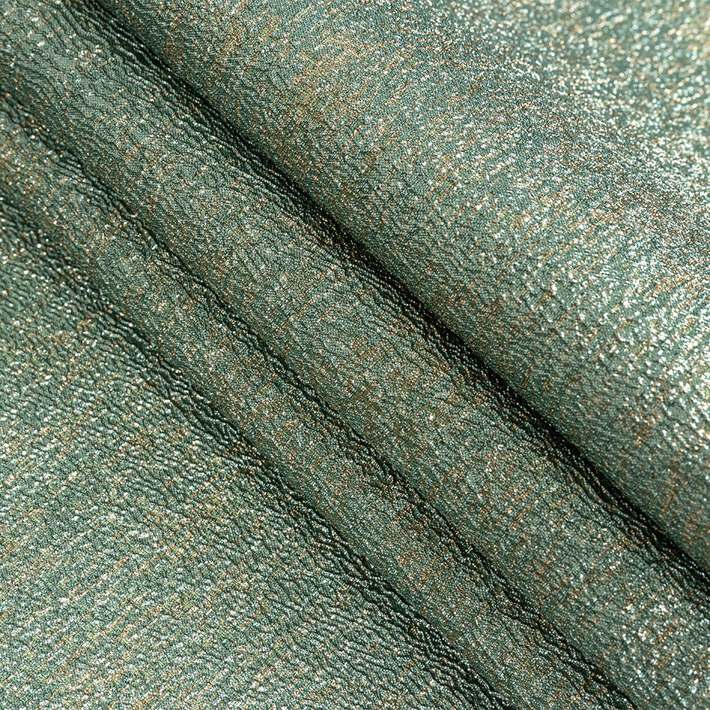 Metallic Seafoam and Pea Green Crackle Luxury Brocade - Joann Fabrics