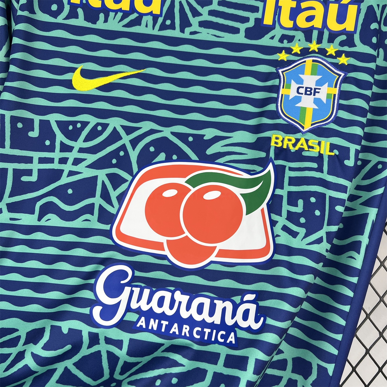 Retro Brazil 2024 Blue Pre-Match Training Jersey - Fans Version - UnitedFutballJersey