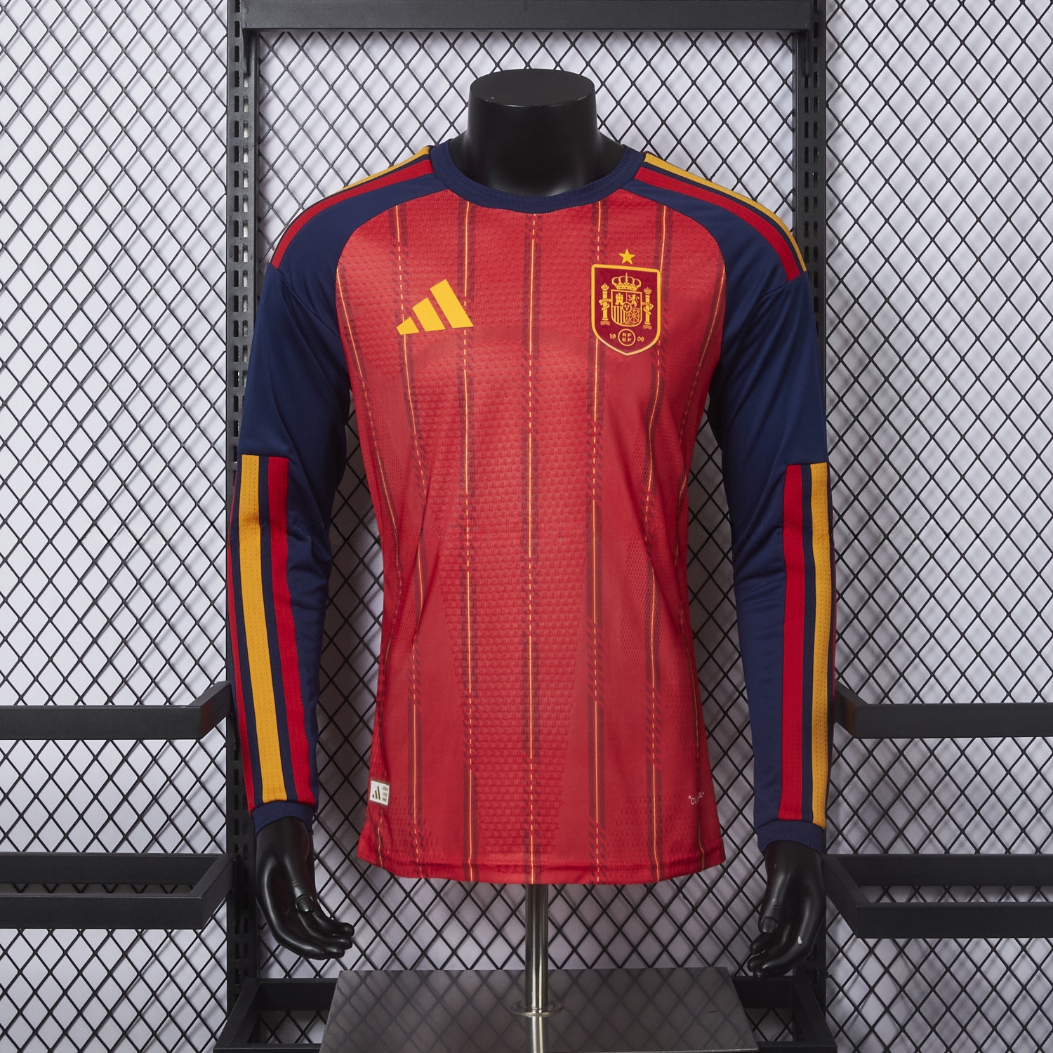 Spain 2026 Home Long Sleeves Jersey - Player Version - UnitedFutballJersey