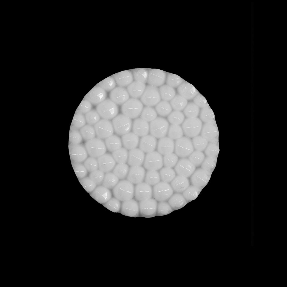 White Beveled 3-Dimensional Dotted Shank-Back Button - 36L/23mm - Joann Fabrics