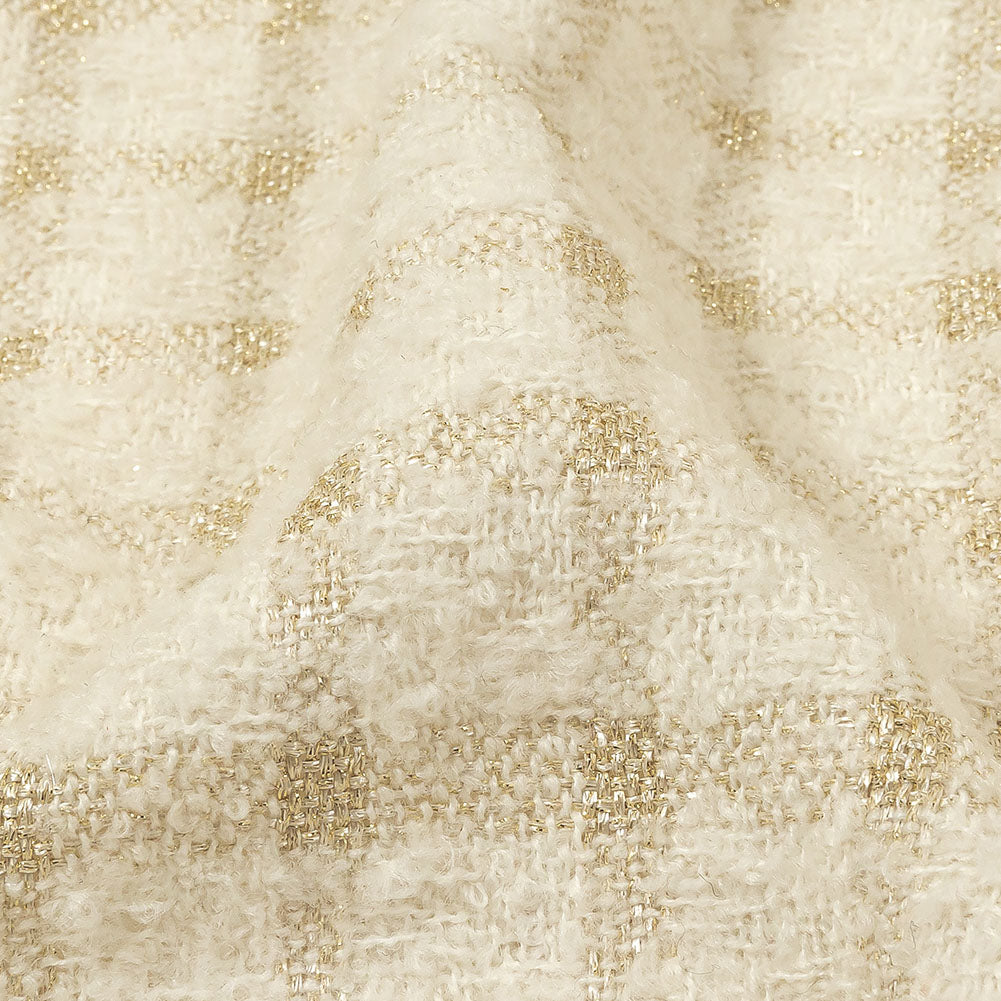Rainy Day and Metallic Gold Plaid Polyester Boucle - Joann Fabrics