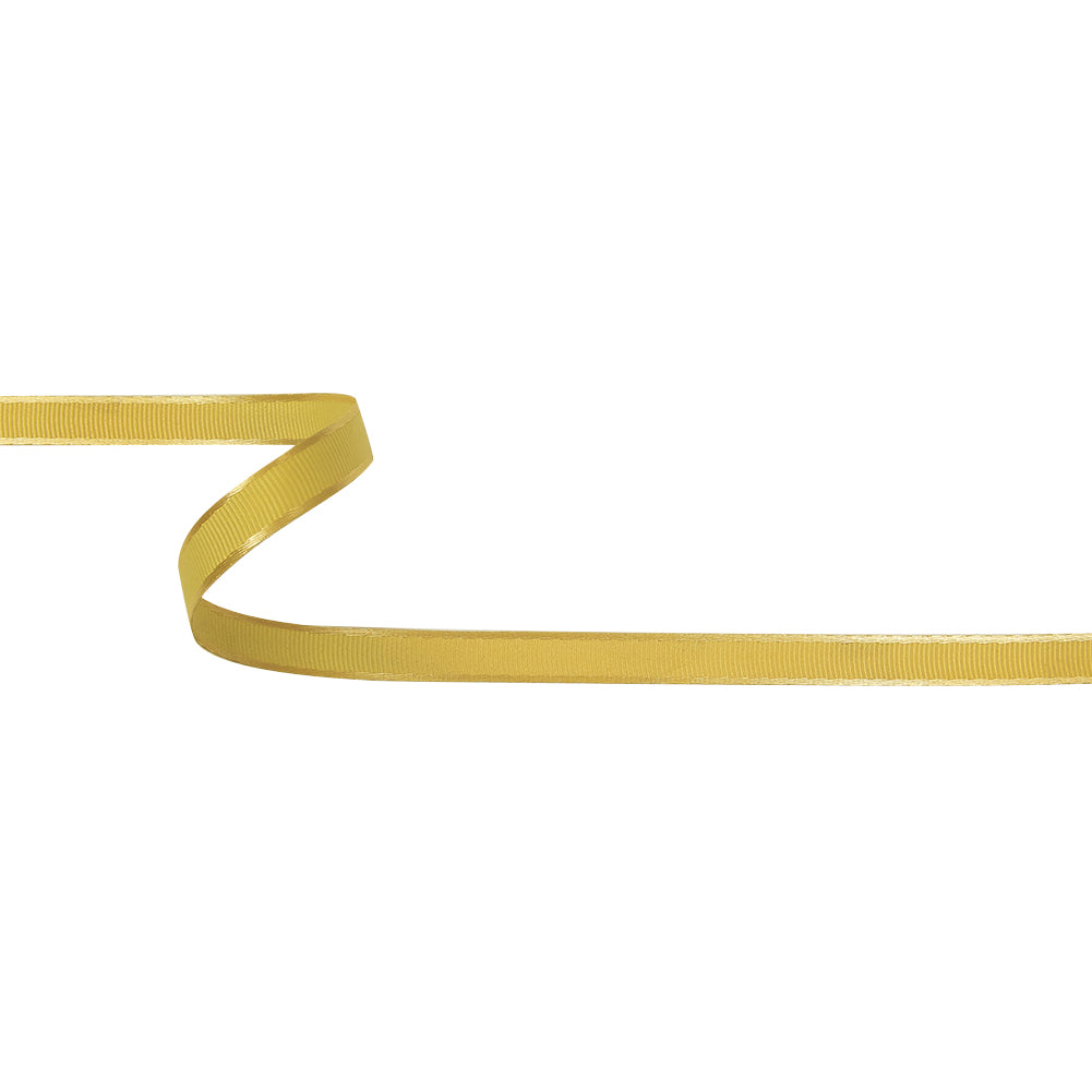Yellow Satin-Edged Grosgrain Ribbon - 0.375