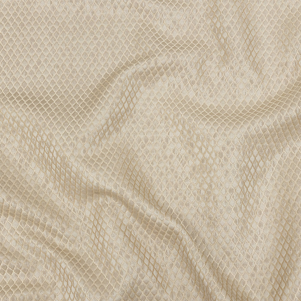 Polyester Jacquard - Champagne Diamonds - British Imported - Joann Fabrics