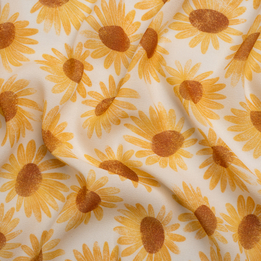 Mood Exclusive White Bit of Sun Viscose Georgette - Joann Fabrics