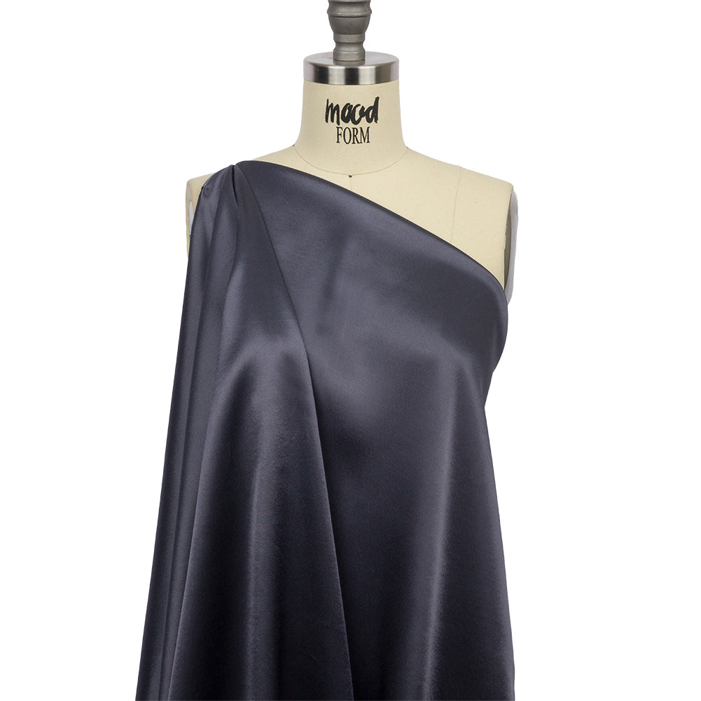 Sustainable Viscose Fluid Satin - Graphite - Mood Exclusive Elliana Collection - Joann Fabrics