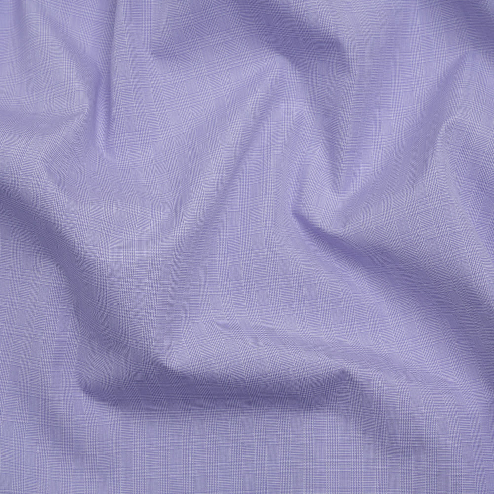 Cotton Shirting - Lilac and White Mini Glen Plaid Check - Deadstock - Joann Fabrics