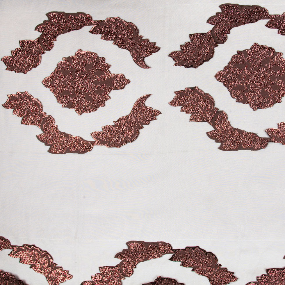 Chocolate/Copper Damask Sheer - Joann Fabrics