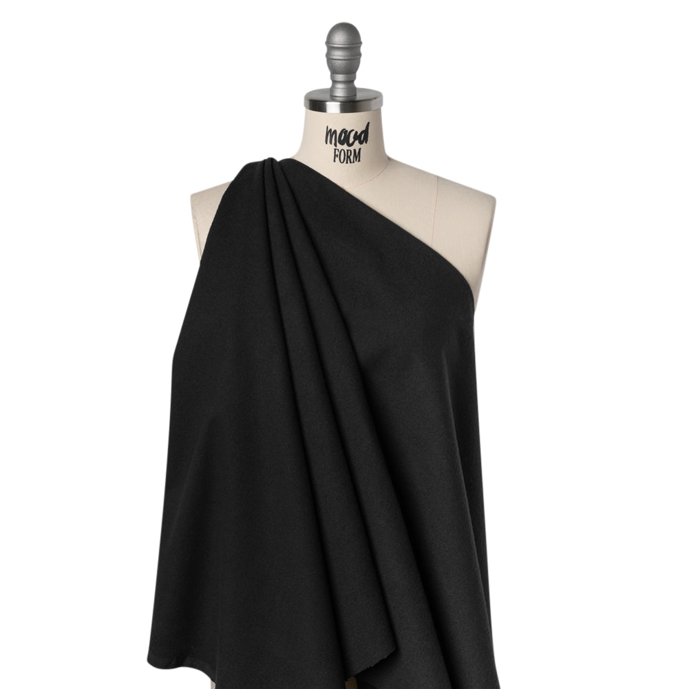 Stretch Brushed Polyester Twill - Black - Deadstock - Joann Fabrics