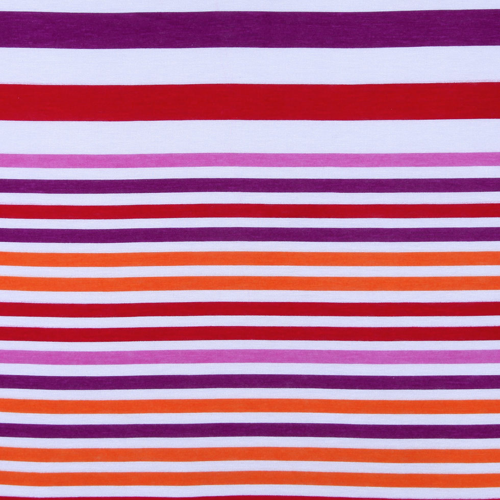 White/Multi-Colored Jersey Stripes - Joann Fabrics