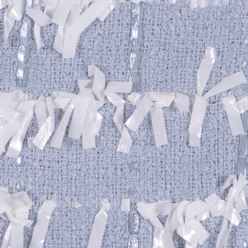 English Powder Blue Eyelash Fringe Tweed - Joann Fabrics