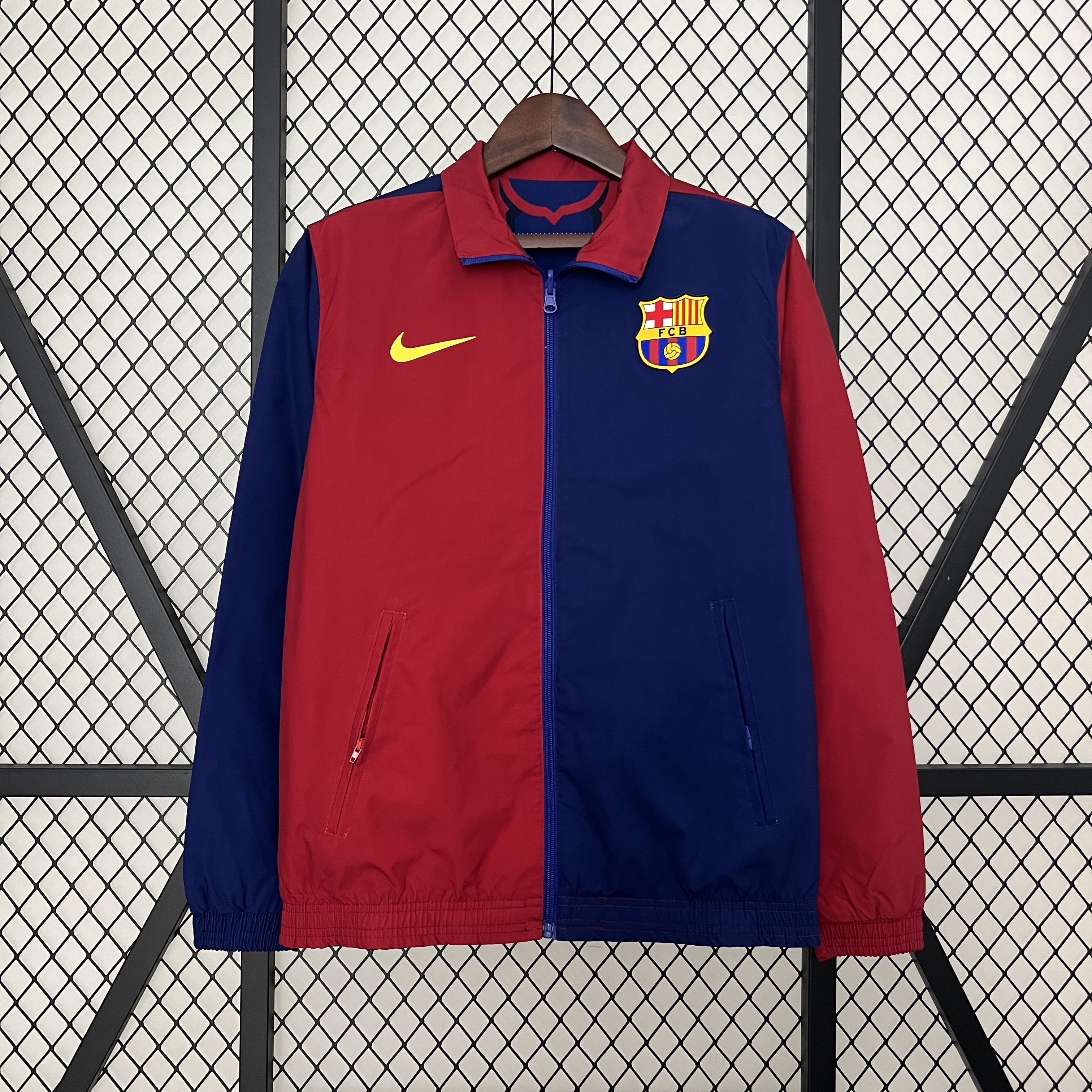 2025/2026 Barcelona Reversible Windbreaker Soccer Jersey 1:1 Thai Quality 06