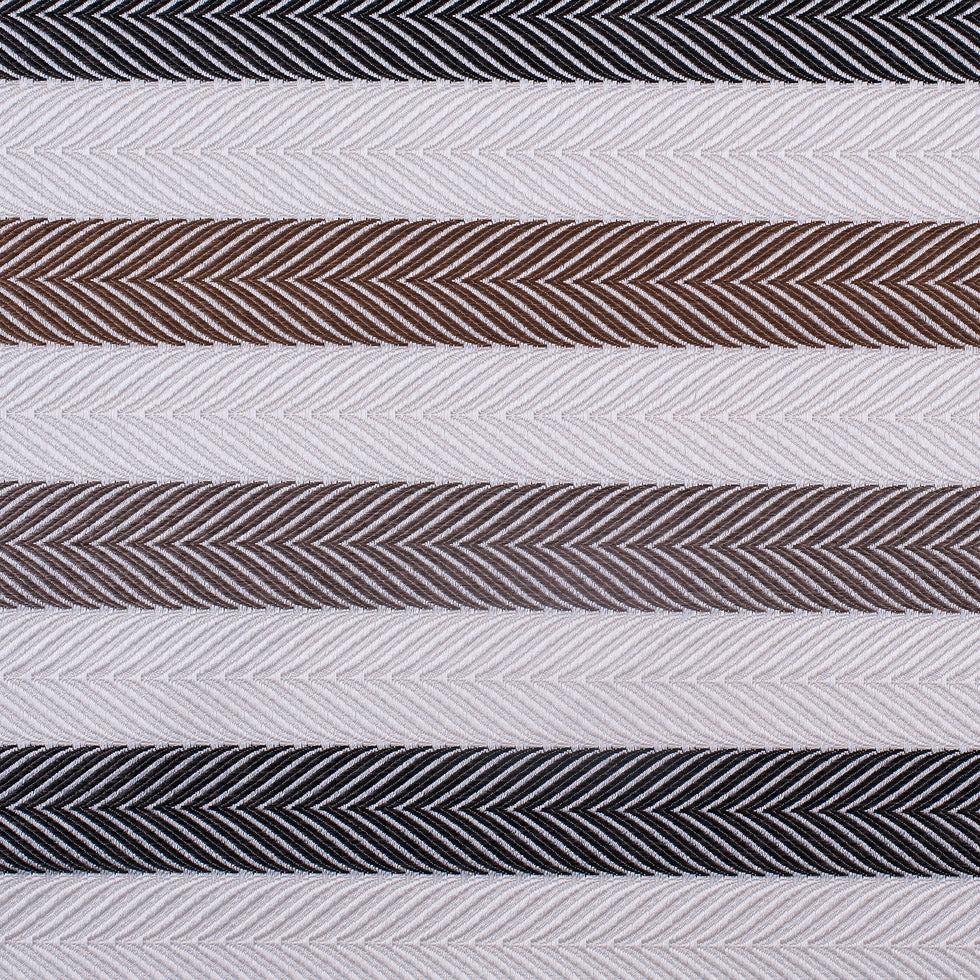 Ivory and Brown Herringbone Stripes Poly Brocade - Joann Fabrics