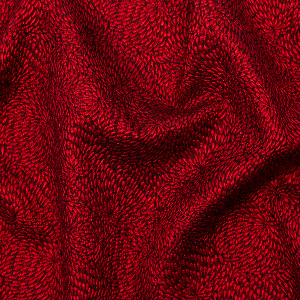 Metallic Red and Black Floral Double-Layer Organza Brocade - Joann Fabrics
