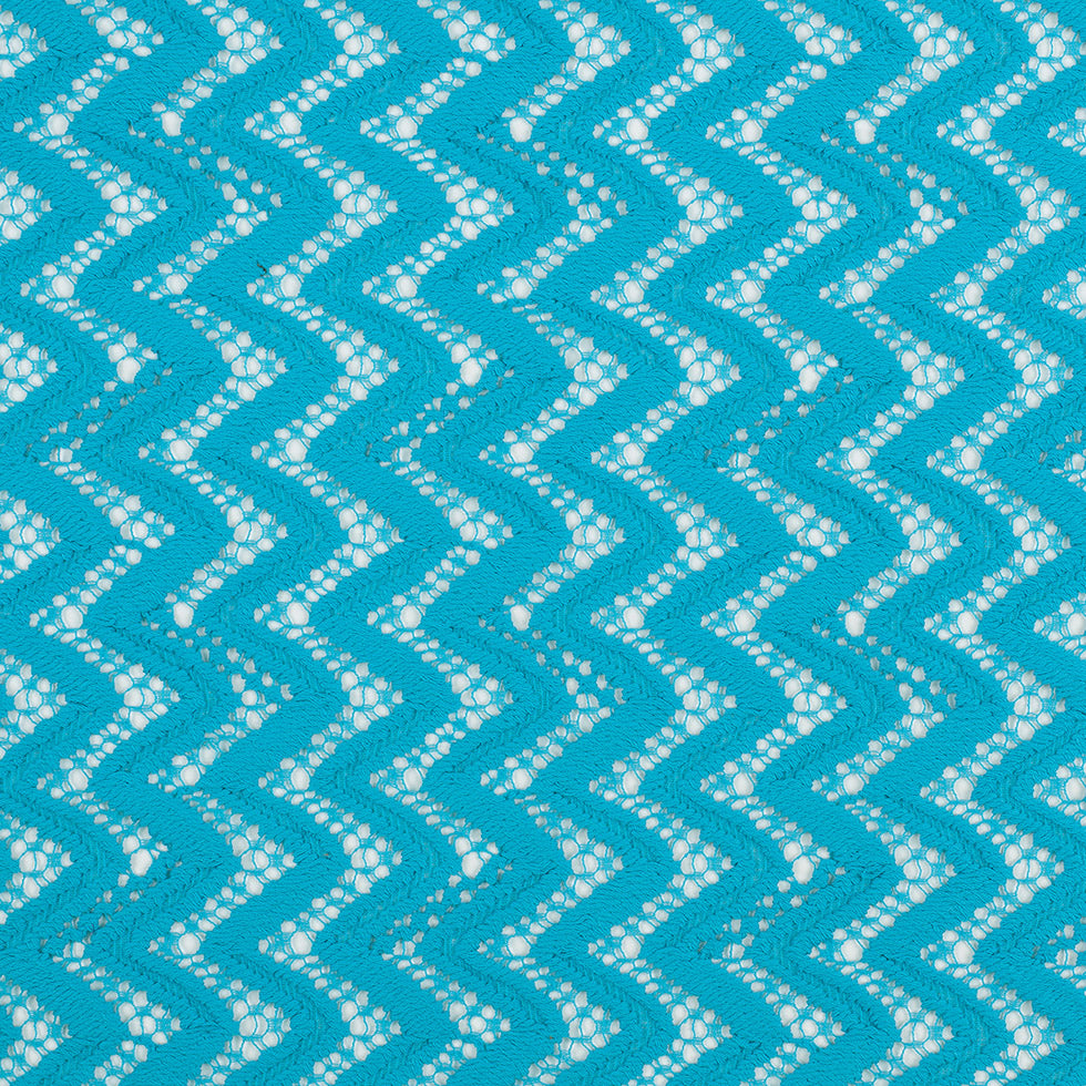 Nanette Lepore Blue Atoll Zig Zag Cotton-Poly Lace - Joann Fabrics