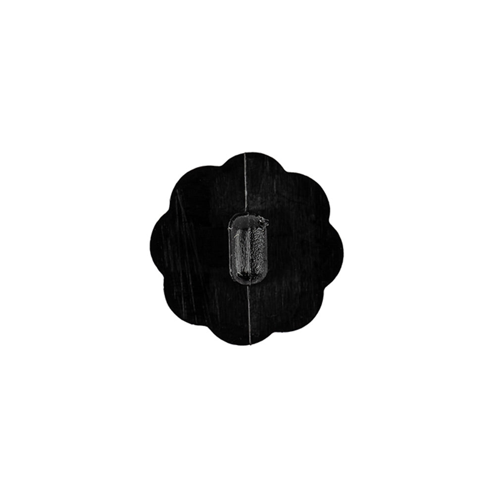 Italian Black Faceted Shank Back Flower Button - 24L/15mm - Joann Fabrics