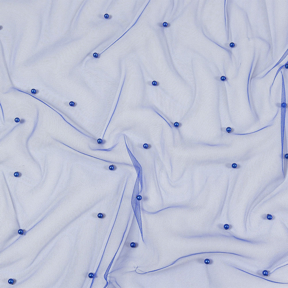 Beaded Tulle - Cobalt - Sylvie Collection - Joann Fabrics