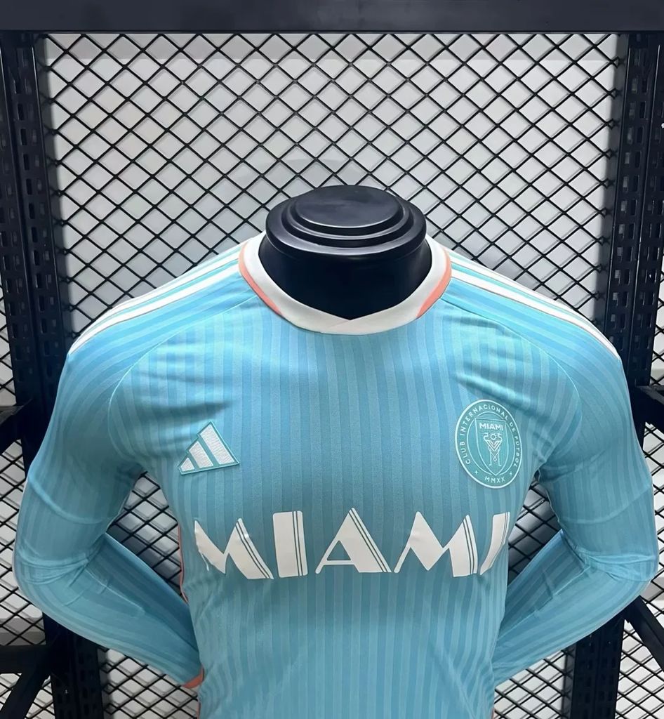 2024/2025 Long Sleeves Inter Miami Third Away Player Version Soccer Jersey 1:1 Thai Quality