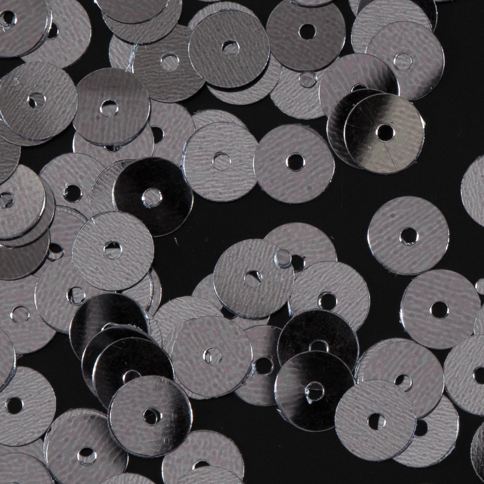 Bag of Silver Color Loose Sequins with Silver Back - 6mm - Joann Fabrics