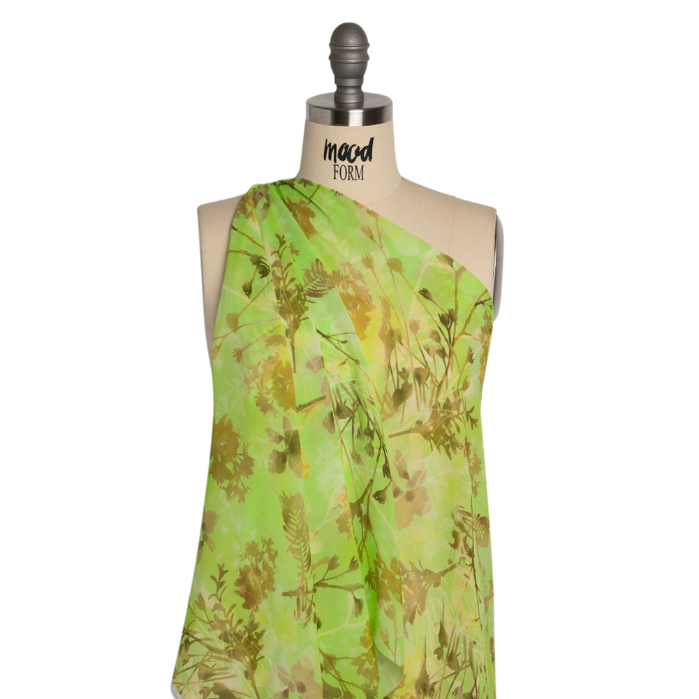 Mood Exclusive Green Sapling Silhouette Viscose Georgette - Joann Fabrics