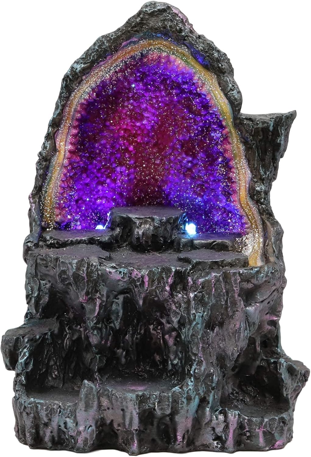 Ebros Medieval Renaissance Faux Crystal Cave Rock Geode with Color ...