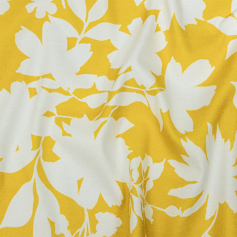 Mood Exclusive Yellow Sultry Silhouettes Stretch Cotton Woven - Joann Fabrics
