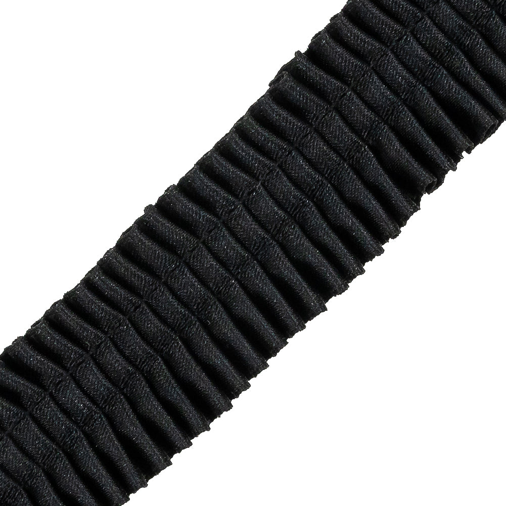 Italian Black Knife Pleated Trimming - 1