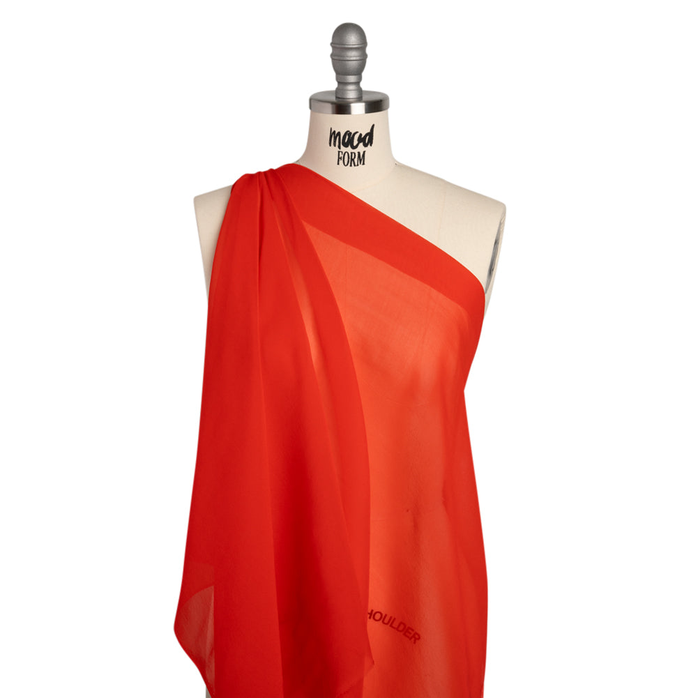 Silk Georgette - Red Orange - Designer Deadstock - Joann Fabrics
