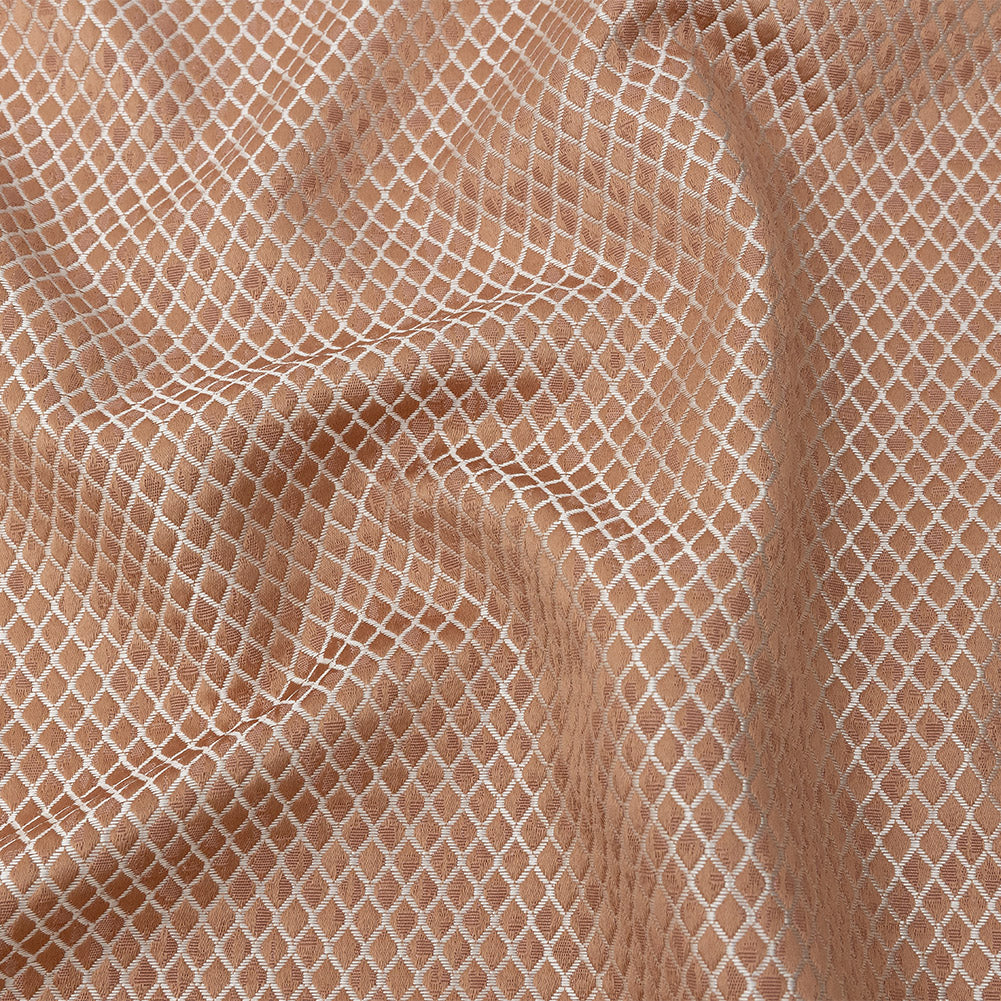 Polyester Jacquard - Rose Gold Diamonds - British Imported - Joann Fabrics