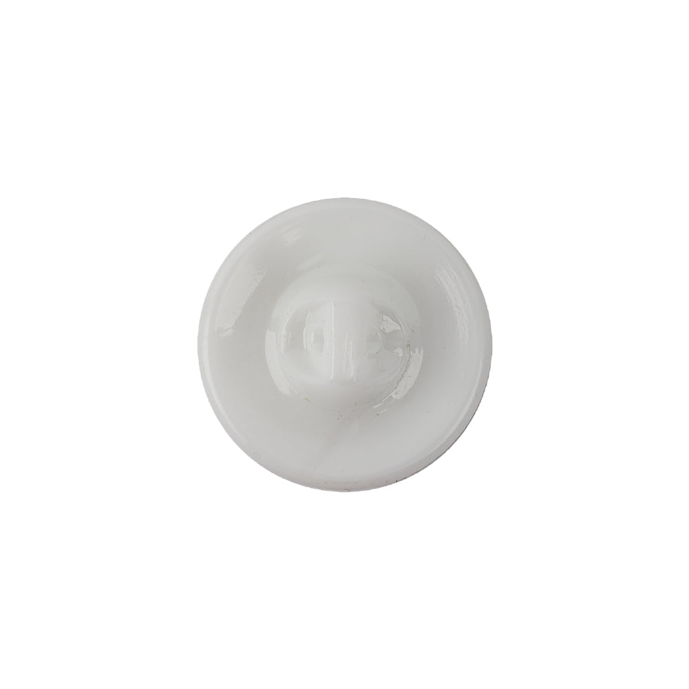 Vintage Chalk White and Crystal Rhinestones Floral Glass Button - 28L/18mm - Joann Fabrics