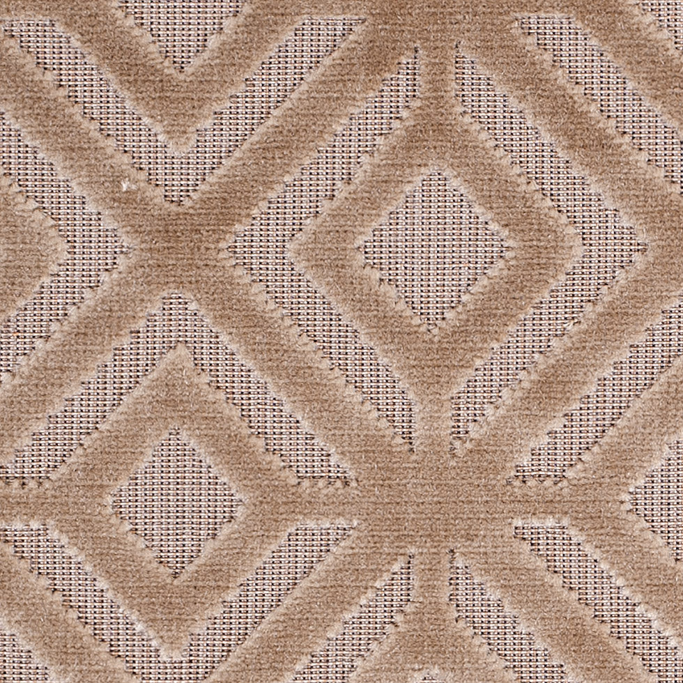 Camel Geometric Cut Velvet - Joann Fabrics