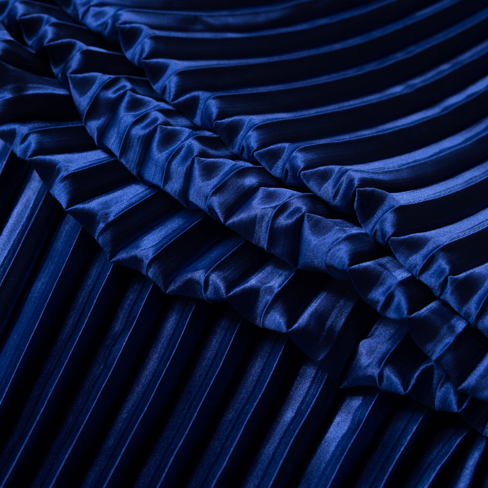 Pleated Stretch Satin - Royal Blue - Andreas Collection - Joann Fabrics