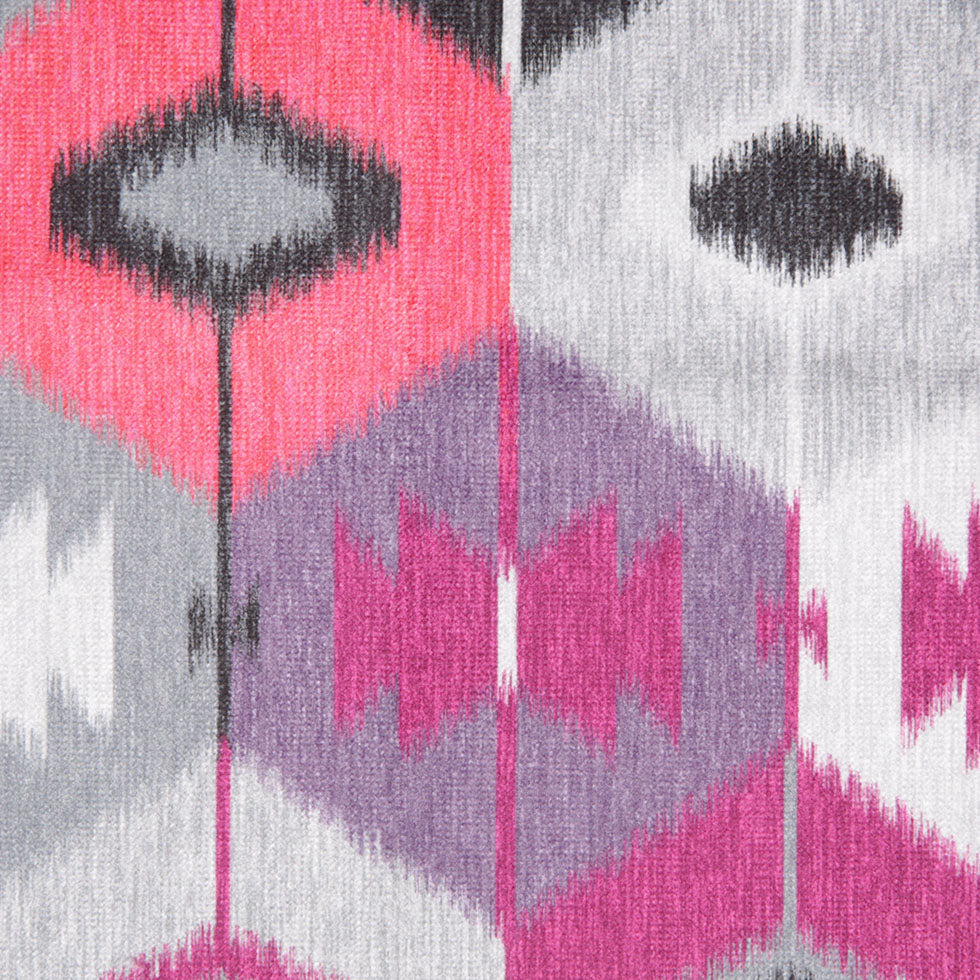 Fuchsia Ikat Geometric Upholstery Velvet - Joann Fabrics