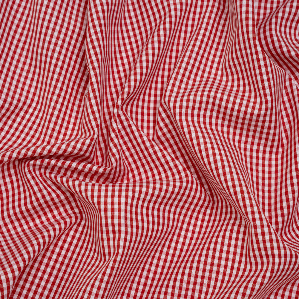 Cotton Gingham Shirting - Red and White Little Checks - Deadstock - Joann Fabrics