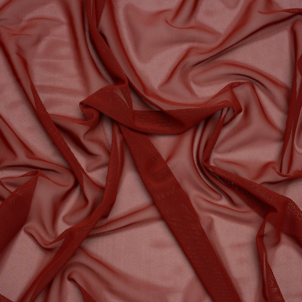 Polyester Stretch Mesh - Brick Red - Designer Deadstock - Joann Fabrics