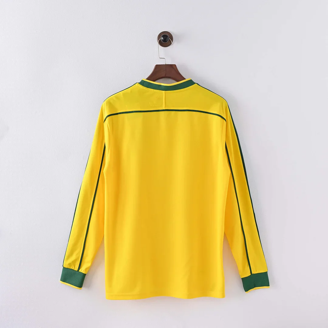 1998 Retro Brazil Home Jersey Long Sleeve