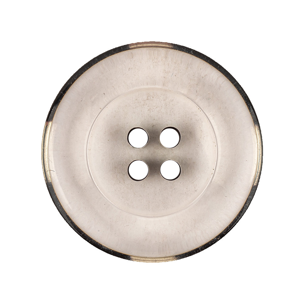 Italian Transparent and Black 4-Hole Tire Rimmed Jacket Button - 44L/28mm - Joann Fabrics