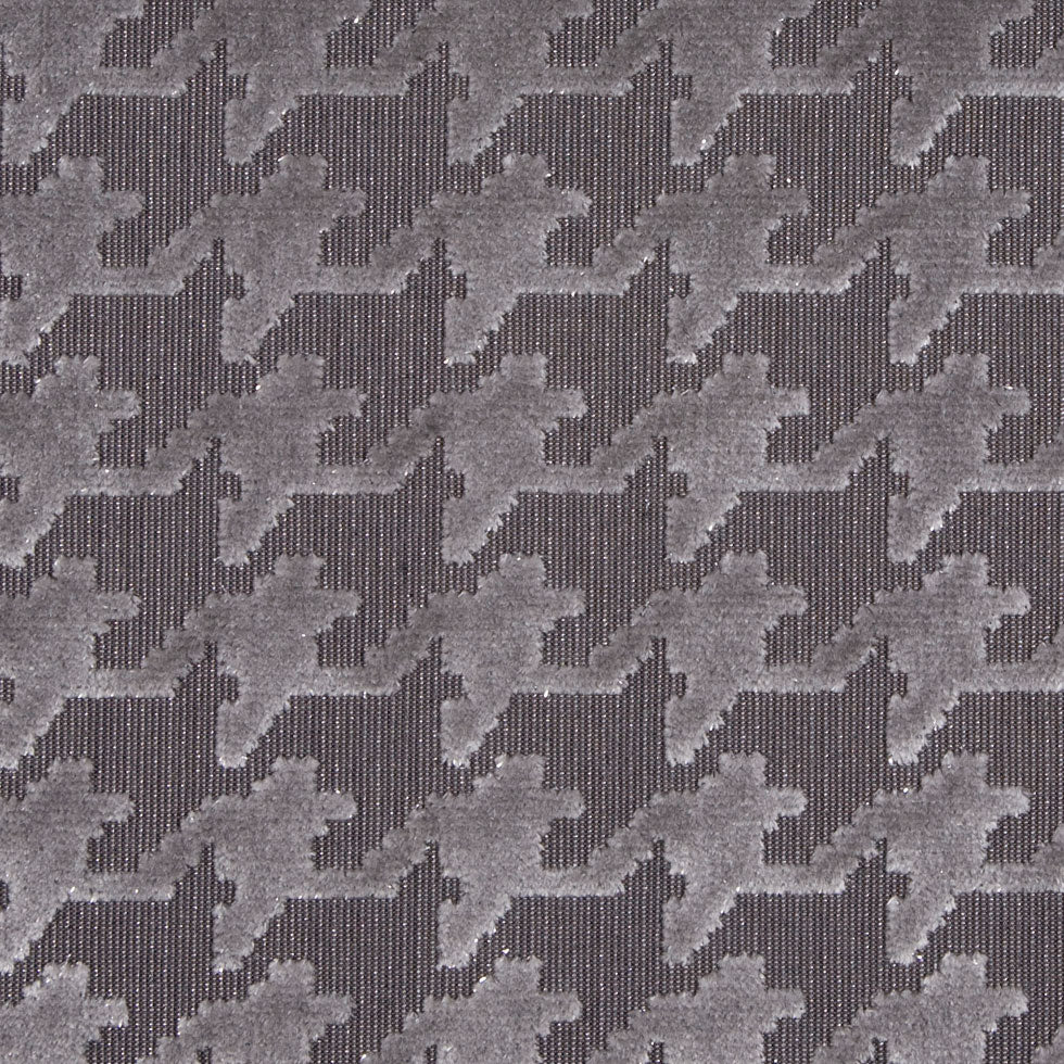 Charcoal Gray/Light Gray Houndstooth Velvet - Joann Fabrics