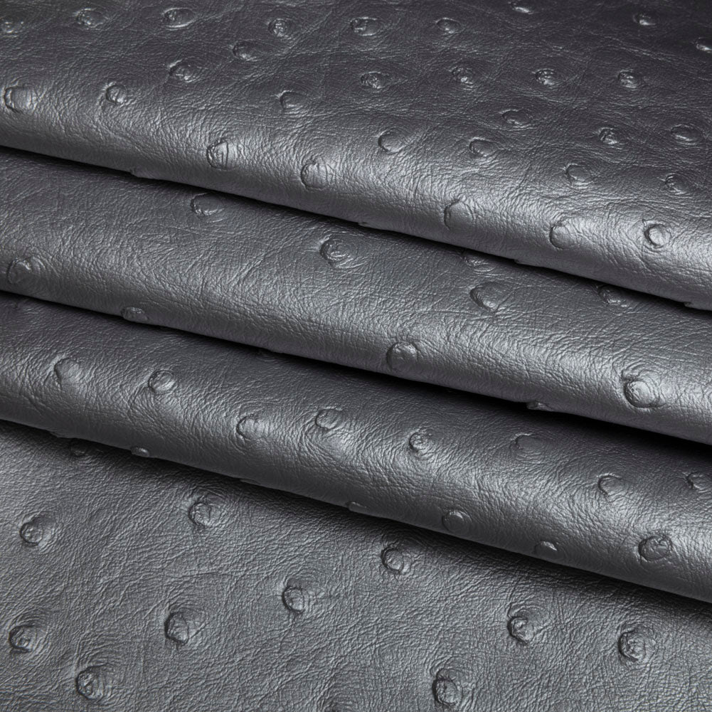 Kidepo Metallic Silver Faux Ostrich Leather Vinyl - Joann Fabrics