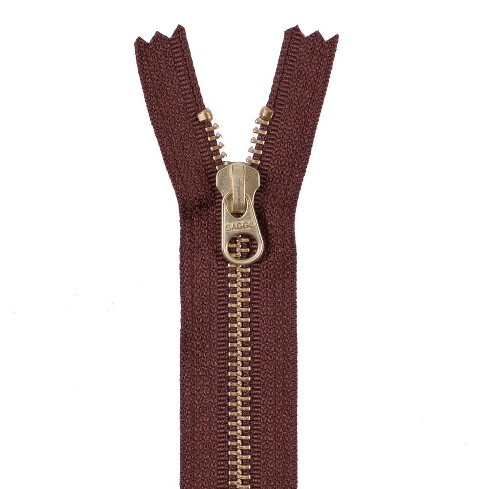 Metal Zipper with Gold Pull and Teeth 4.5