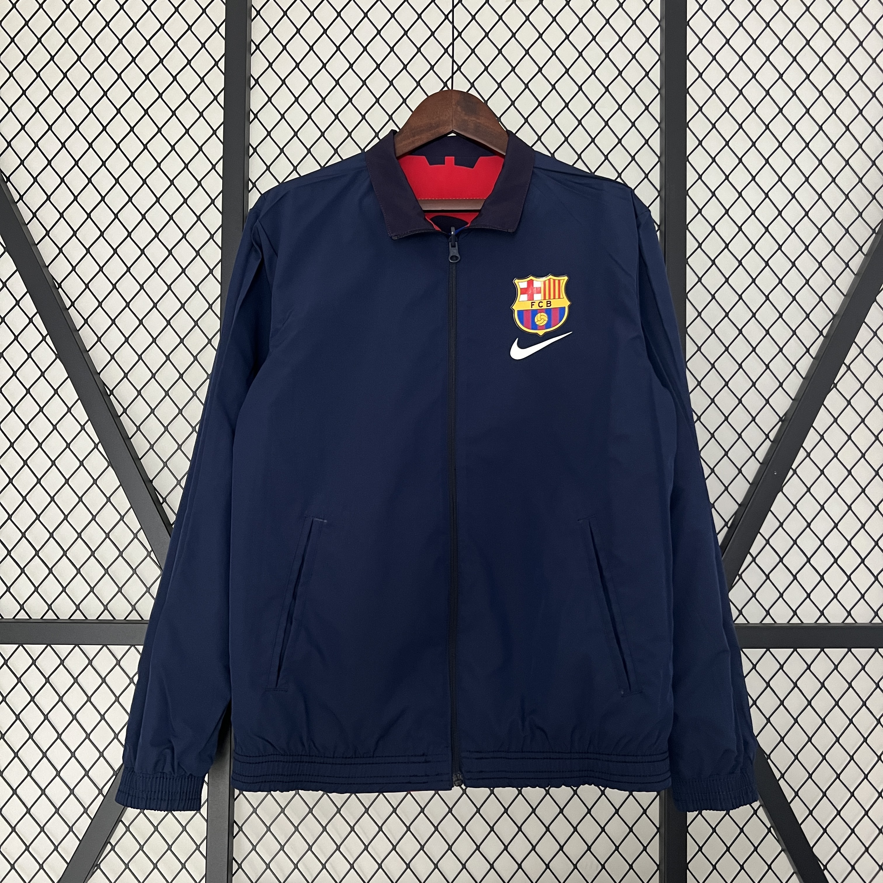 2025/2026 Barcelona Reversible Windbreaker Soccer Jersey 1:1 Thai Quality 05
