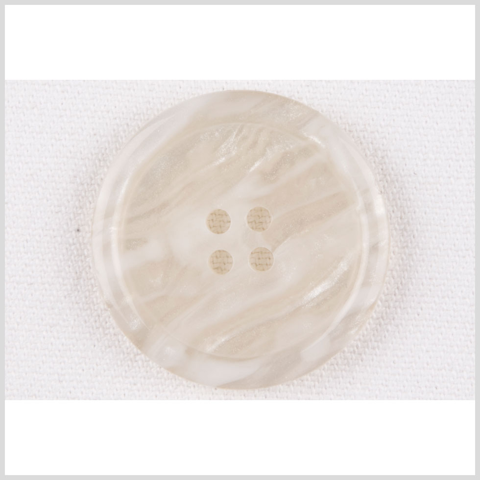 Plastic 4-Hole Button - 40L/25.5mm - Ivory and White Waves - Joann Fabrics