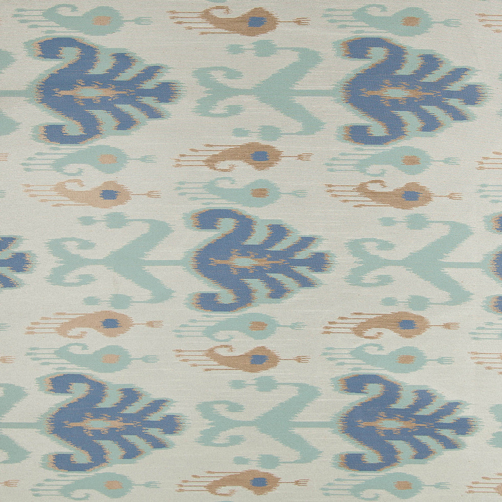 Aqua Double-Wide Ikat Print Poly Woven - Joann Fabrics