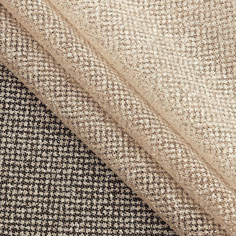 Ombre Tulle with Metallic Platinum Glitter - Rose Gold and White - Starlet Collection - Joann Fabrics
