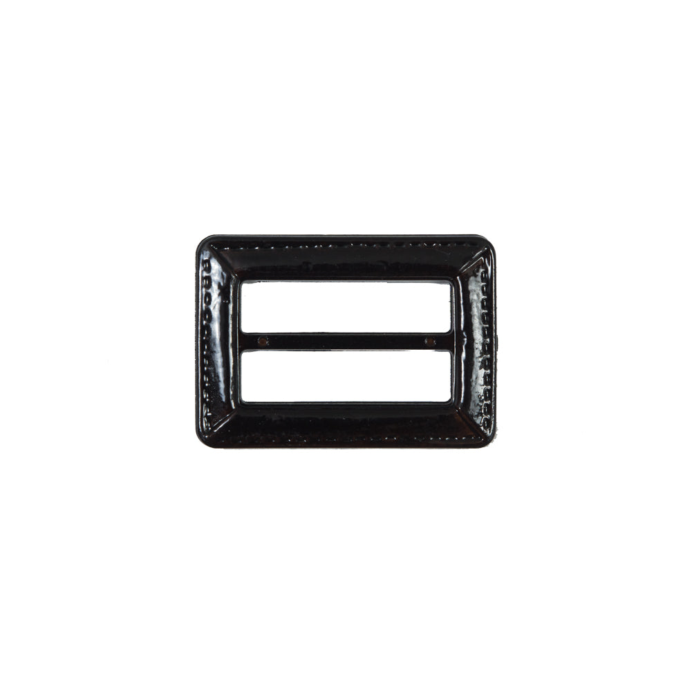 Dark Brown Laquered Leather Buckle - 1.5