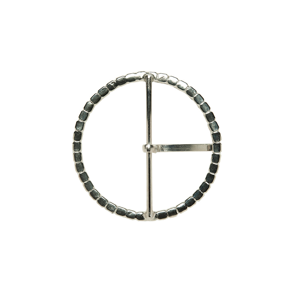 Swarovski Crystal and Silver Circular Rhinestone Buckle - 1.75